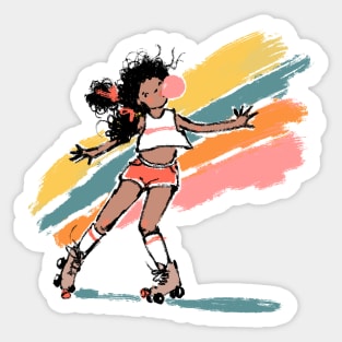 Retro Rollerskater Sticker